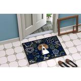 Winston Porter Toluca Flowers Labrador Non-Slip Outdoor Door Mat Synthetics | 0.2" H x 36" W x 24" D | Wayfair 4C00FB8BC37341F4881BFA5EE2A25E90