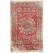 White 24 x 0.2 in Area Rug - Bungalow Rose Manorville Terranova Oriental Hand-Knotted Bright Red/Bright Orange Area Rug | 24 W x 0.2 D in | Wayfair