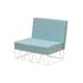 iSiMAR Lagarto Patio Chair w/ Cushions, Polyester in Gray/White/Blue | 26.7 H x 31.5 W x 28.3 D in | Wayfair 9158_IW_PA