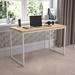 Ebern Designs Antawan Commercial Grade Office Computer Desk & Home Office Desk Wood/Metal in White | 29 H x 47.25 W x 23.5 D in | Wayfair