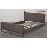 Mercury Row® Taneytown Queen Low Profile Platform Bed Upholstered/Metal/Polyester in Gray | 42 H x 65 W x 86.8 D in | Wayfair