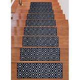 Black 0.3 x 9 W in Stair Treads - George Oliver Santana Stair Tread Synthetic Fiber | 0.3 H x 9 W in | Wayfair C69EB5AE7CE04E5BA41FD8D7A389ACD1