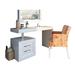 Orren Ellis Vanity Set w/ Stool Wood in Brown | 32 H x 55 W x 20 D in | Wayfair C15C9E8A5BCA43799A6B46B8FB5C9BAE