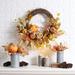 Primrue Pumpkin & Ranunculous Silk Wreath Silk in Orange/Yellow | 22 H x 22 W x 6 D in | Wayfair EA3E432F8B64494A94001AEC278D51A3