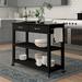 Three Posts™ Cary Kitchen Island w/ Granite Top Granite in Black | 35 H x 43 W x 17 D in | Wayfair FAB2EA691D9441478BDAFBCA4795F8B3