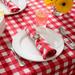 August Grove® Ellerkamp Gingham Round Tablecloth Polyester in Gray/Red | 60 D in | Wayfair 5FFD445316A14509981977E11A7FF898