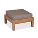 Birch Lane™ Coverty Teak Outdoor Ottoman w/ Sunbrella Cushion Wood in Gray/Brown | 11 H x 26 W x 26 D in | Wayfair 2D27FC7ED2D14E80AED1422C4CC498D5