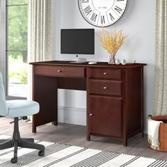 Three Posts™ Aisha Desk Wood in Brown | 30.7 H x 47.2 W x 20.2 D in | Wayfair 59FE0347E4E94E639F9EA84967C3DC38