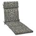 Arden Selections Aurora Outdoor Chaise Lounge 3.5" Cushion Polyester in Gray/Black | 2.5" H x 42.5" W x 21" D | Wayfair ZQ0X856B-D9Z1