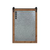 Joss & Main Enora Barn Door Magnetic Wall Mounted Board Metal in Brown | 32 H x 21.5 W x 1 D in | Wayfair 34E1A950E2AD49138AEC9A69F29B1EBF