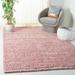 Pink 48 x 1 in Indoor Area Rug - Bungalow Rose Godsey Striped Handmade Shag Area Rug Polyester/Wool/Cotton/Jute & Sisal | 48 W x 1 D in | Wayfair