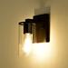 Lark Manor™ Arnauld 1 - Light Armed Sconce Glass/Metal in Brown | 9.5 H x 4.25 W x 6 D in | Wayfair A9704DE5576F4690A953D44E232FDDA7