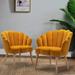 Barrel Chair - Mistana™ Teen Lilly 67.06Cm Wide Barrel Chair Wood/Velvet/Fabric in Brown | 31.5 H x 26.4 W x 25.6 D in | Wayfair