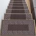 Brown 0.3 x 9 W in Stair Treads - Everly Quinn Jacks Greek Key Design Slip Resistant Stair Tread Nylon | 0.3 H x 9 W in | Wayfair