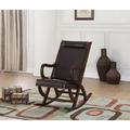 Wildon Home® Nine Rocking Chair Faux Leather/Wood/Solid Wood in Brown/Red | 38 H x 36 W x 22 D in | Wayfair 3139812EF99F40659DD27A9DE7CC3C88