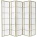 Winston Porter Keitez 86.25" W x 70" H 5 - Panel Rice Paper Folding Room Divider Heavy Duty Rice Paper/Wood in Brown/Green | Wayfair