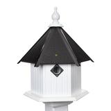 Darby Home Co Felisha 22 in x 16.75 in x 16.75 in Birdhouse Plastic/Metal in Black | 22 H x 16.75 W x 16.75 D in | Wayfair
