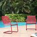 Hashtag Home Burley Patio Chair, Stainless Steel in Red | 31.5 H x 21.75 W x 21 D in | Wayfair 0DD47A529BCB4F3FB5E1F2F7827C8364