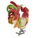 Dakota Fields Big Feng Shui Bejeweled Cloisonne Rooster Figurine Metal in Red/Green/Yellow | 7.5 H x 6 W x 3 D in | Wayfair