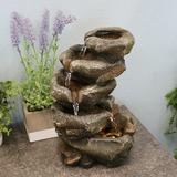 Millwood Pines Resin Fountain w/ LED Light | 10.75 H x 6.75 W x 5.5 D in | Wayfair 71F83C9B846847E49AF501A4EF7F133F