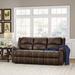 Lark Manor™ Hagar 81" Faux Leather Pillow Top Arm Reclining Sofa Faux Leather in Brown | 40 H x 81 W x 37 D in | Wayfair