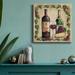 Fleur De Lis Living Vino Di Toscana - Wrapped Canvas Painting Print Canvas, Solid Wood in Brown/Green | 10 H x 10 W in | Wayfair