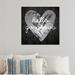 Latitude Run® Fashion & Glam Gorgeous Salute Granite Hearts - Textual Art Print on Canvas in Black/Gray | 12 H x 12 W x 1.5 D in | Wayfair