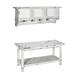 Birch Lane™ Cain 36" Wide Wooden Wall Mounted Coat w/ 3 Compartments & Bench Set Wood in White | 18 H x 36 W x 14 D in | Wayfair