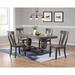 Canora Grey Sarcoxie Extendable Rubberwood Solid Wood Dining Set Wood in Gray/Black | 30 H in | Wayfair C3D16A2CE51C4F41946646EA1B2B7911