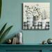 August Grove® Spring Gingham I - Wrapped Canvas Painting Print Canvas, Solid Wood in Blue/Gray/Green | 10 H x 10 W in | Wayfair
