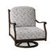 Woodard Casa Swivel Outdoor Rocking Chair in Black/Brown | 35.75 H x 29.5 W x 34 D in | Wayfair 3Y0477-48