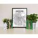 Williston Forge 'Denver City Map' Graphic Art Print Poster in White/Gray Paper in Gray/White | 17 H x 11 W x 0.05 D in | Wayfair WLFR5164 43629024