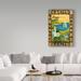 Winston Porter Home Sweet Home Seaside Flag by Cheryl Bartley - Print Canvas in Blue/Brown/Green | 19 H x 12 W x 2 D in | Wayfair