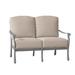 Woodard Casa 53.25" Wide Loveseat w/ Cushions Metal/Sunbrella® Fabric Included in Gray/Brown | 35.25 H x 53.25 W x 35.5 D in | Outdoor Furniture | Wayfair