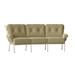 Woodard Terrace 114" Wide Patio Sofa w/ Cushions Metal in Gray/Brown | 38 H x 114 W x 48 D in | Wayfair 790064-70-23M