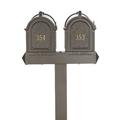 Whitehall Products 74" H Multi-Mount Post Aluminum in Brown | 74 H x 25.5 W x 4 D in | Wayfair 16028