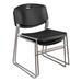 NorwoodCommercialFurniture Armless Heavy-Duty Stackable Chair Plastic/Acrylic/Plastic/Metal in Gray/Black | 31 H x 21.25 W x 23 D in | Wayfair