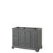 Wyndham Collection Deborah 48" Single Bathroom Vanity Base Only Wood/Manufactured Wood in Gray | 34.25 H x 48 W x 21.5 D in | Wayfair