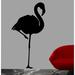Wallhogs Flamingo Sihouette Wall Decal Canvas/Fabric in Black | 24" H x 12" W | Wayfair bird1-t24