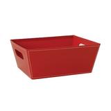 WaldImports Desk Organizer Faux Leather in Red | 4 H x 10 W x 4 D in | Wayfair 7117/RED