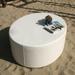 La-Fete Dots Round Outdoor Ottoman in Gray | 16 H x 48 W x 36 D in | Wayfair NOTE-Silver Pixel