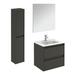 WS Bath Collections Ambra 24" Single Bathroom Vanity Set Wood/Ceramic in Black | 22.2 H x 23.8 W x 18.1 D in | Wayfair Ambra 60 Pack 2 AN