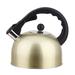 YBM Home Korkmaz 3 qt. Stainless Steel Whistling Stovetop Kettle Stainless Steel in Gray | 8.5 H x 7.5 W x 7.5 D in | Wayfair 2407vc