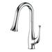 ZLINE Shakespeare Pull Down Single Handle Kitchen Faucet w/ Side Spray & Accessories, Ceramic in Gray | Wayfair SHK-KF-CH