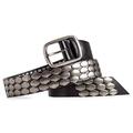 Heavy Metal Studded Belt Black Leather (40)