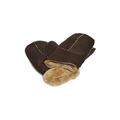 BRANDSLOCK Unisex Soft Thick 100% Sheepskin Leather Mittens Ideal for Winter (Ginger Fur, L)