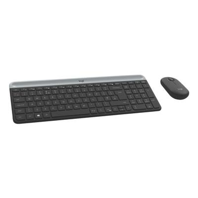Logitech Kabelloses Tastatur-Maus-Set »MK470 Slim Combo« grau Image