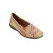 Extra Wide Width Women's The Bethany Slip On Flat by Comfortview in Multi Pastel (Size 7 1/2 WW)