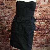 J. Crew Dresses | J. Crew Black Layered Strapless Sheath Dress | Color: Black/Red | Size: 0