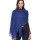HOYAYO Cashmere Wool Shawl Wraps Thick Soft Pashmina Scarf,Blue,One size